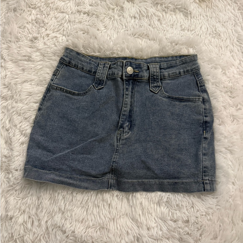 SHEIN Blue Denim Mini Skirt